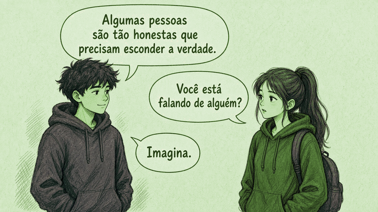 Charge contemporânea sobre ironia